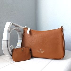 Kate Spade Rosie Shoulder Crossbody Bag Pebbled Leather KF086 Warm Gingerbread